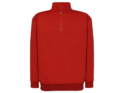 Felpa unisex JHK PREMIUM mezza zip 290 g/m², colore rossa