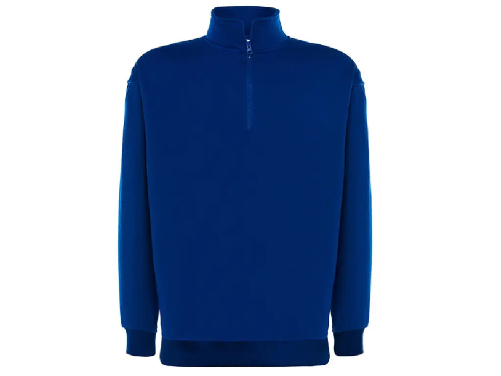 Felpa unisex JHK PREMIUM mezza zip 290 g/m², colore Royal