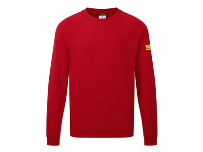 Felpa ESD Hamilton colore Rosso con maniche raglan e vita elasticizzata – PWSTORE