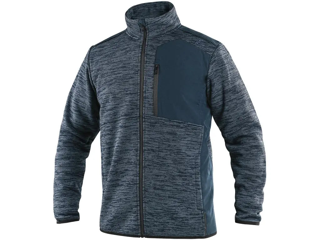 Felpa da lavoro stretch 4ENVI HAMPTON in PET riciclato con zip integrale Blu