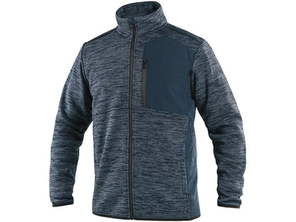 Felpa da lavoro stretch 4ENVI HAMPTON in PET riciclato con zip integrale Blu