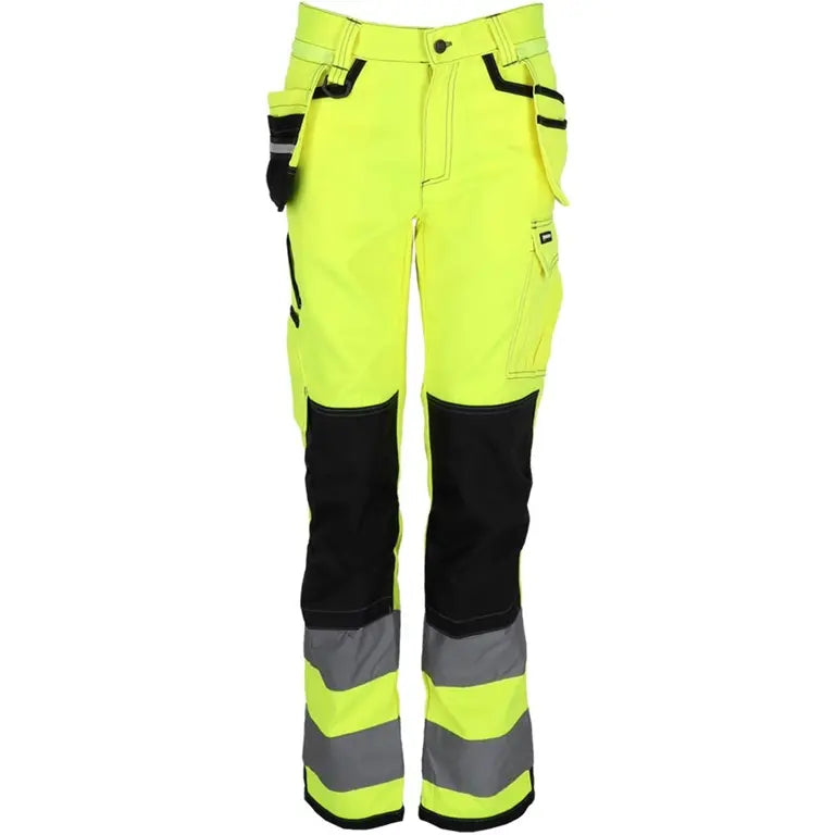 Pantaloni Alta Visibilità Donna Multitasche Giallo/Nero – EN ISO 20471