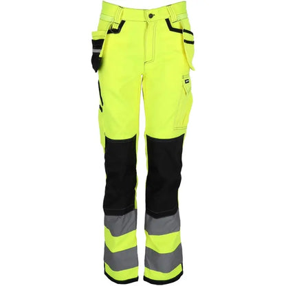 Pantaloni Alta Visibilità Donna Multitasche Giallo/Nero – EN ISO 20471