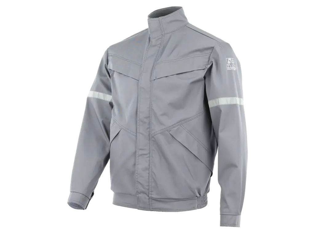 Giacca CHEMIK AS antiacido antistatica con bande riflettenti, vista frontale