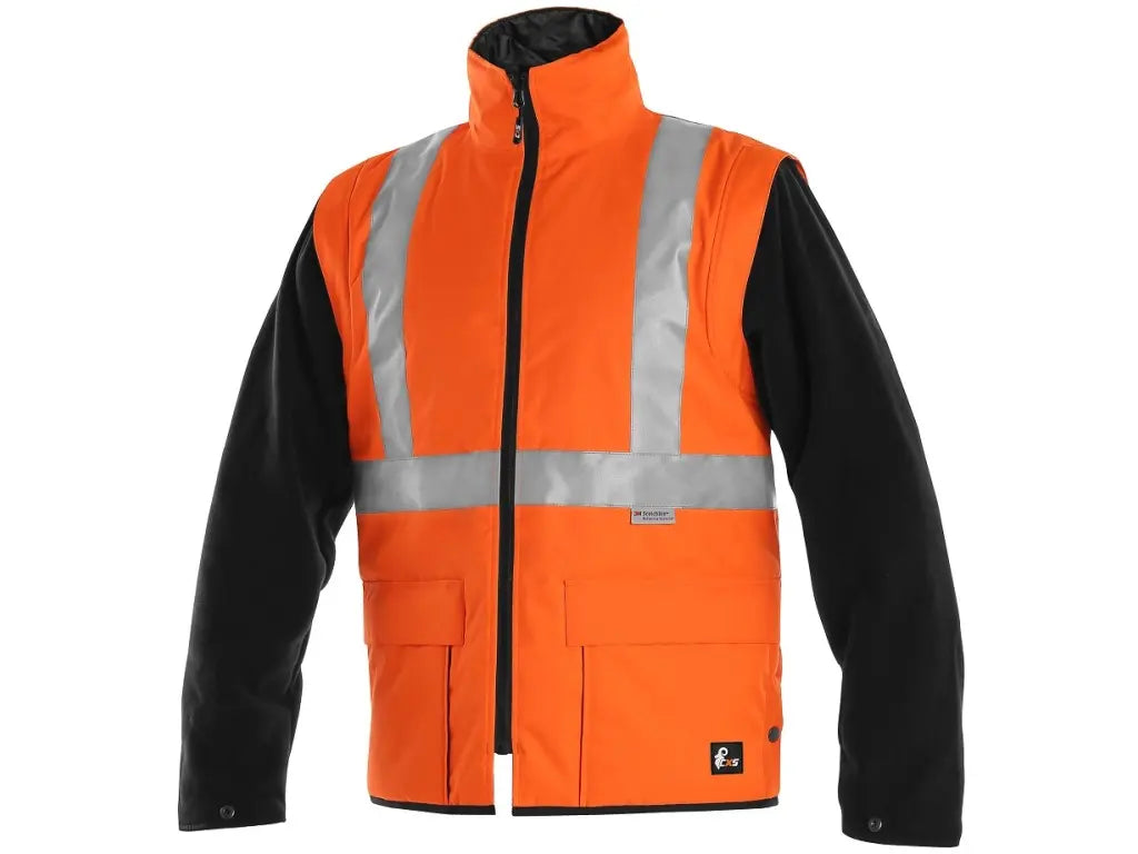 Giacca HV impermeabile e antivento con giacca interna staccabile