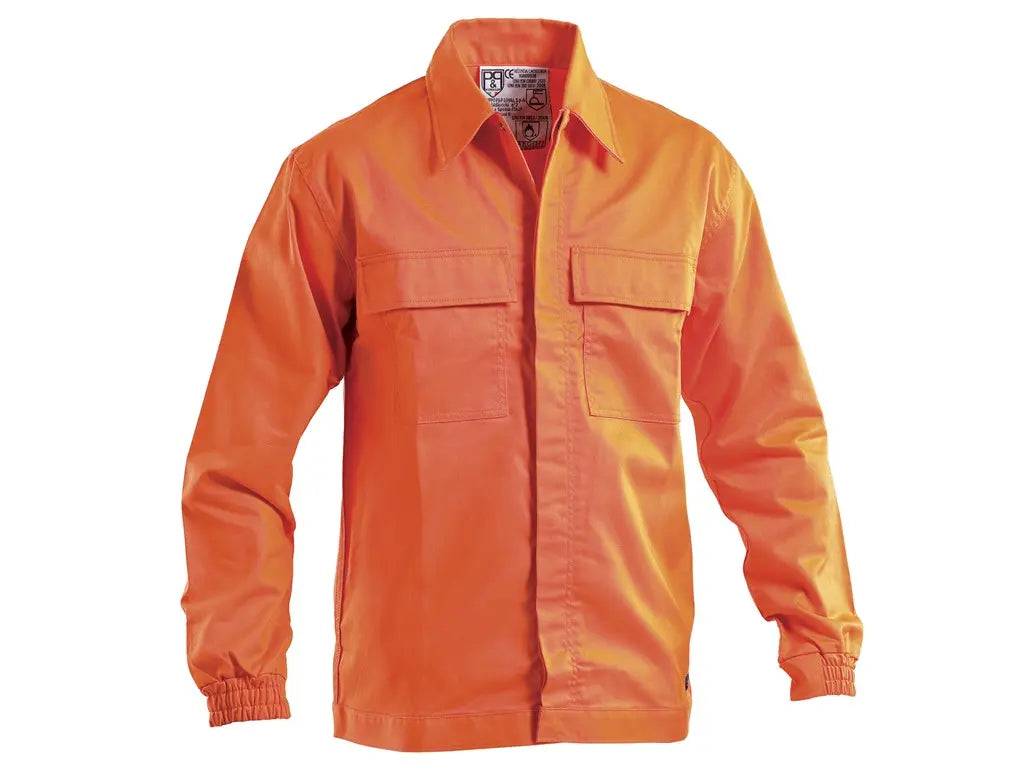 Giacca da lavoro ignifuga per saldatore 100% cotone 295 g m2 EN ISO 11611 11612