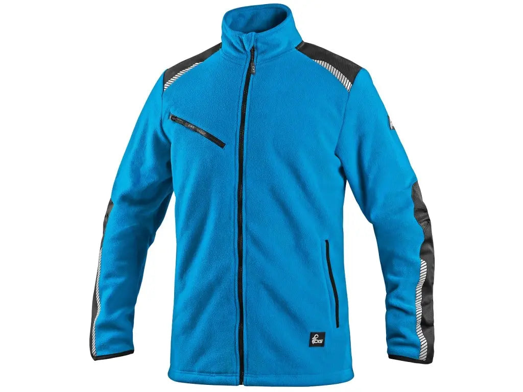 Giacca da lavoro invernale Azzurra SOLIS FLEX uomo in pile riciclato 300 g/m² con rinforzi 600D