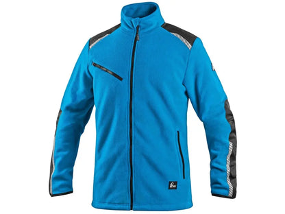 Giacca da lavoro invernale Azzurra SOLIS FLEX uomo in pile riciclato 300 g/m² con rinforzi 600D