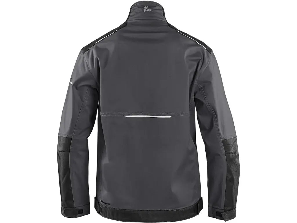 Giacca da lavoro invernale Grigia SOLIS FLEX uomo in pile riciclato 300 g/m² con rinforzi 600D. Vista posteriore