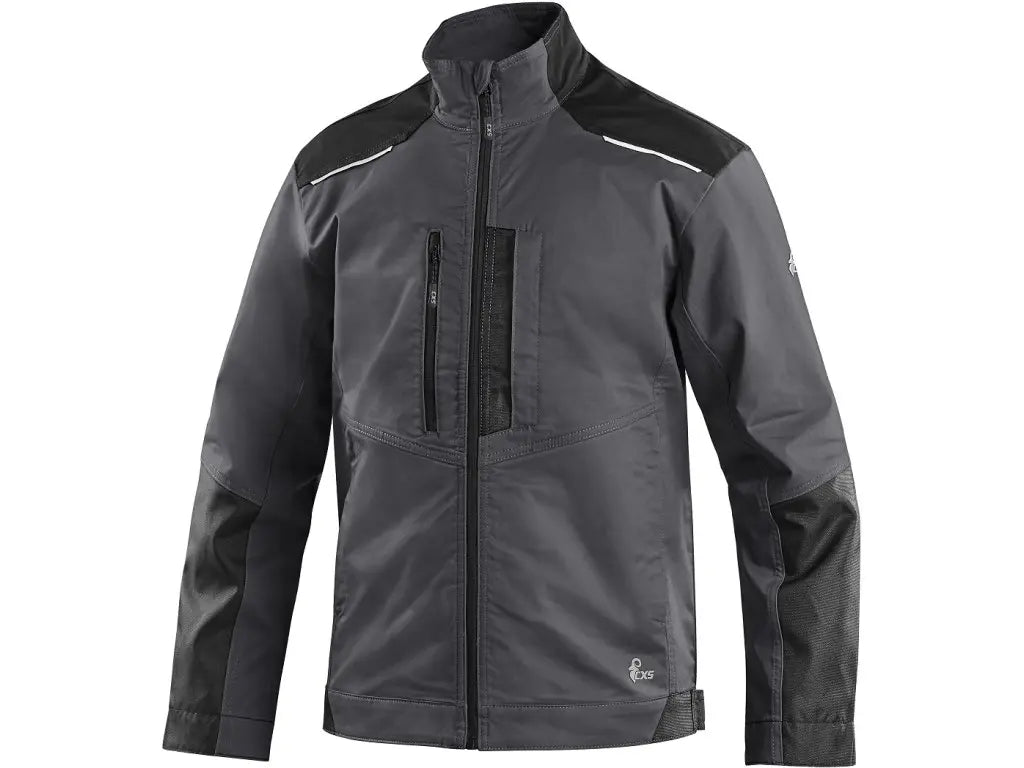 Giacca da lavoro invernale Grigia SOLIS FLEX uomo in pile riciclato 300 g/m² con rinforzi 600D