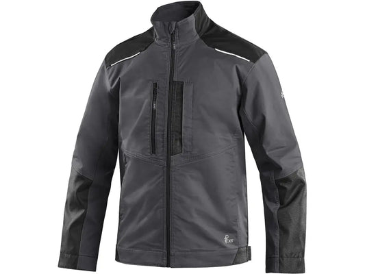 Giacca da lavoro invernale Grigia SOLIS FLEX uomo in pile riciclato 300 g/m² con rinforzi 600D