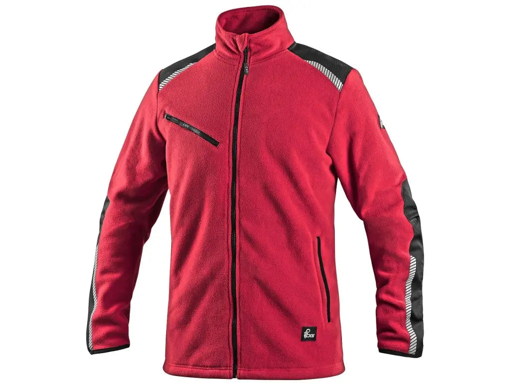 Giacca da lavoro invernale Rossa SOLIS FLEX uomo in pile riciclato 300 g/m² con rinforzi 600D