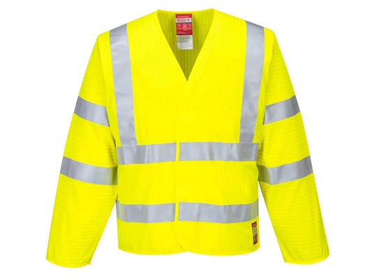 Giacca HV gialla ignifuga–antistatica Classe 3 con bande FR – PWSTORE