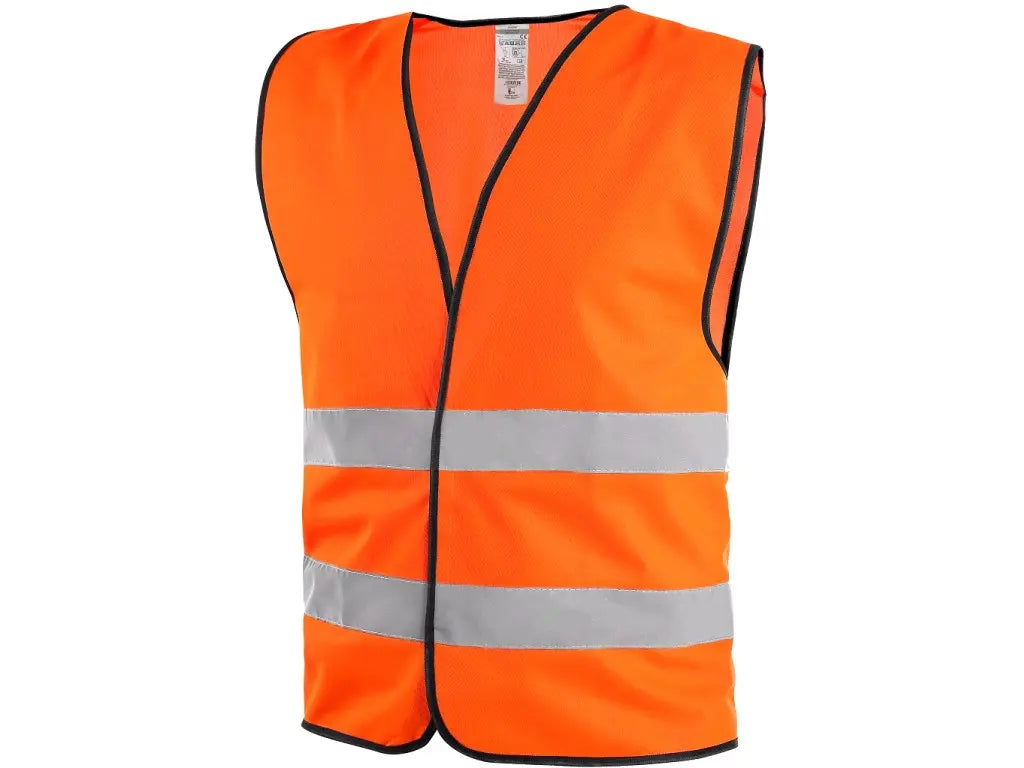 Gilet alta visibilità arancio fluo con bande riflettenti – certificato EN ISO 20471