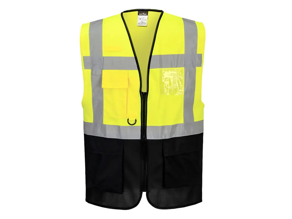 gilet executive alta visibilità Varsavia C476 Portwest giallo blu navy