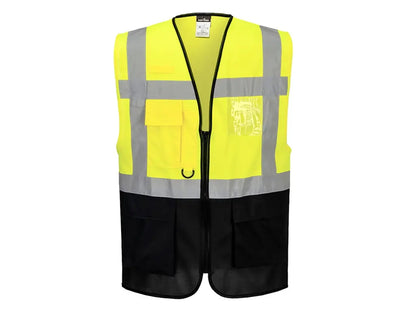 gilet executive alta visibilità Varsavia C476 Portwest giallo blu navy