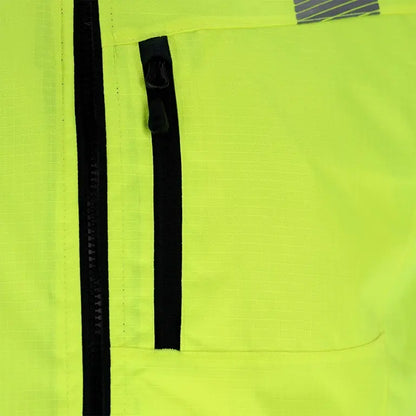 Gilet da lavoro HV con bande riflettenti segmentate e tasche multiple