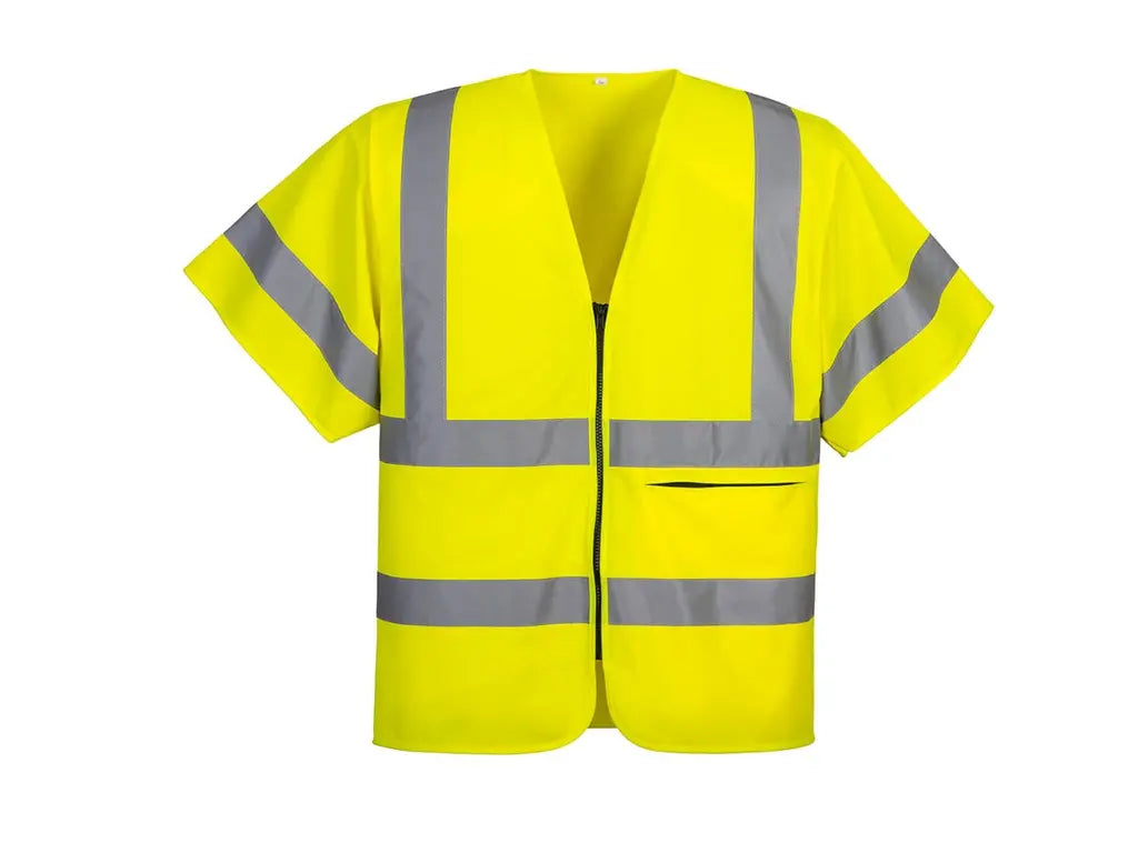 Gilet alta visibilità mezza manica classe 3 con bande riflettenti HiVisTex – PWSTORE