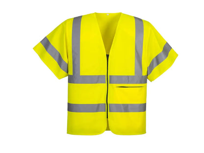 Gilet alta visibilità mezza manica classe 3 con bande riflettenti HiVisTex – PWSTORE
