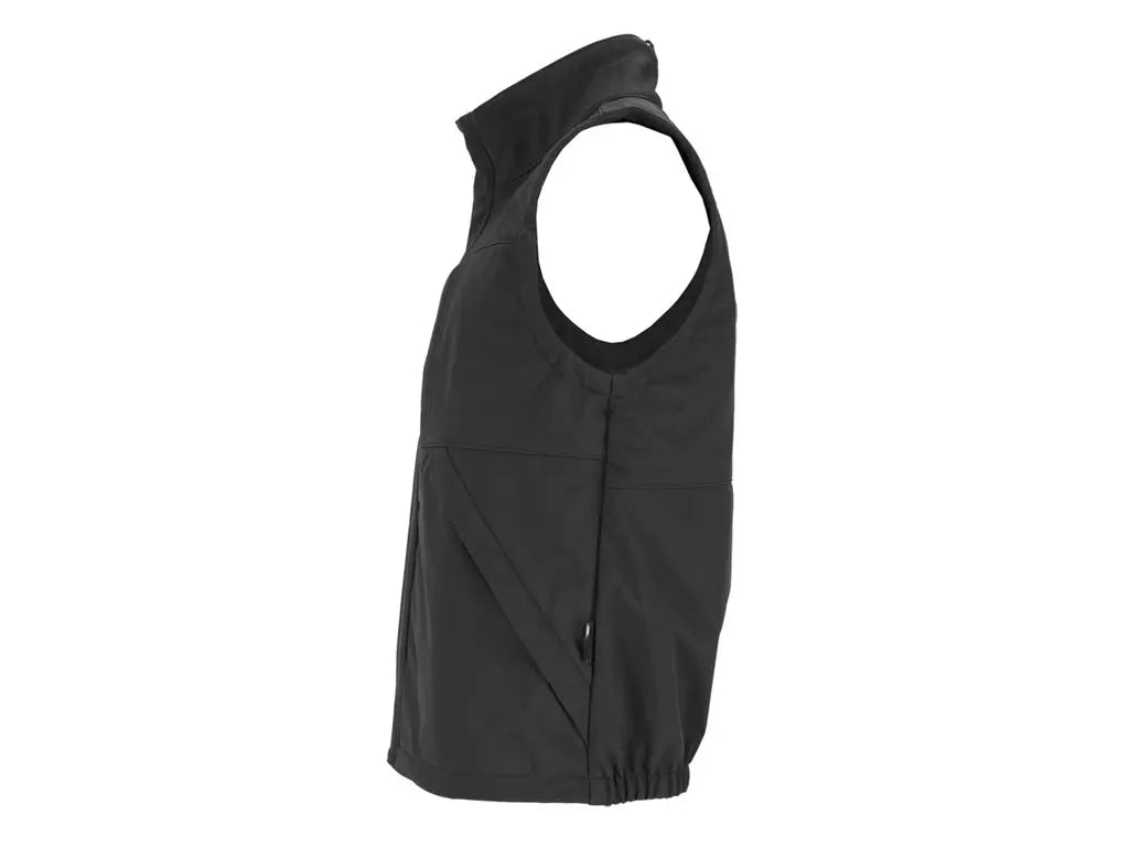 Gilet softshell stretch Shellman antivento e traspirante 3 strati, vista laterale – PWSTORE