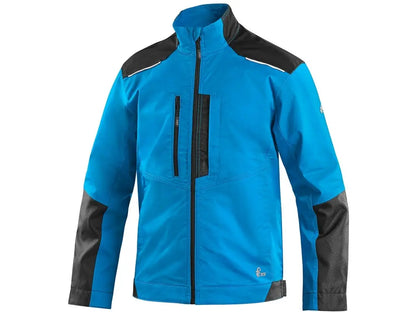 giubbetto lavoro elasticizzato cotone elastan Blu con inserti fluorescenti