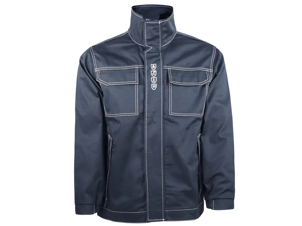 Dettaglio zip nascosta con patta ignifuga e collo alto – WR.4.5200 – PWSTORE