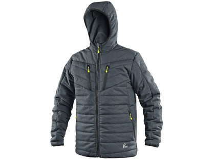 Giubbotto da lavoro invernale 4ENVI PORTLAND Blu, materiale riciclato, con inserti riflettenti e tasche multiple. Vista frontale