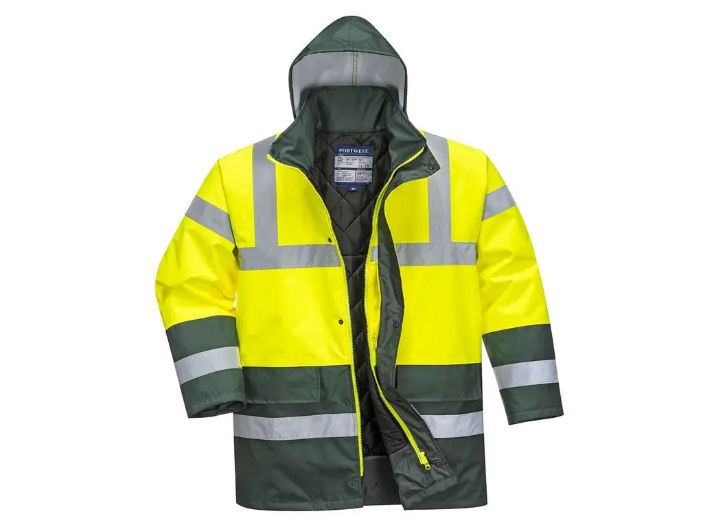 Giacca da lavoro impermeabile alta visibilità EN ISO 20471