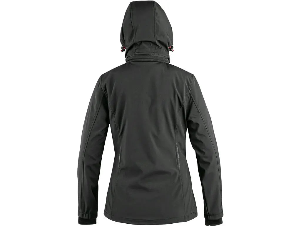 Giacca softshell donna DIGBY nera impermeabile 10.000 mm, Vista posteriore – PWSTORE