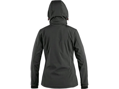Giacca softshell donna DIGBY nera impermeabile 10.000 mm, Vista posteriore – PWSTORE
