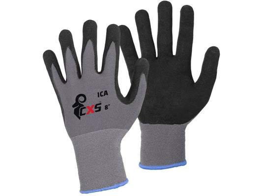 Guanti da lavoro ICA con nitrile/PU sandy per grip su oleoso e calore da contatto 100 °C – Cat. II EN 388/EN 407 – PWSTORE