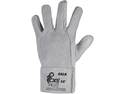 Guanti da lavoro in crosta bovina senza fodera, con polsino lungo 7 cm, certificati EN 388 e EN 420