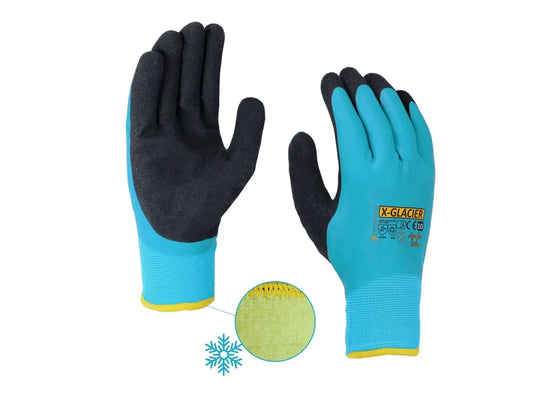 Guanti da lavoro impermeabili con palmo Sandy antiscivolo per ambienti freddi – X-GLACIER – PWSTORE