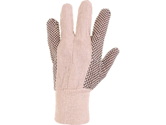 Guanti GABO in tessuto di cotone con puntinatura PVC e polsino elastico – taglia 10 – Cat. I EN ISO 21420 – PWSTORE
