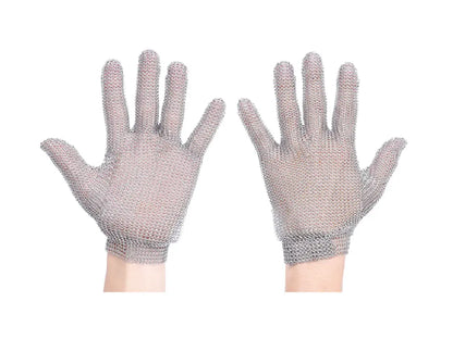 Dettagli Guanto da macellaio in maglia d’acciaio inox con clip regolabile