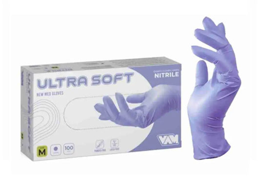 Guanto Monouso in Nitrile senza polvere – Violetto, AQL <1.5, 240 mm