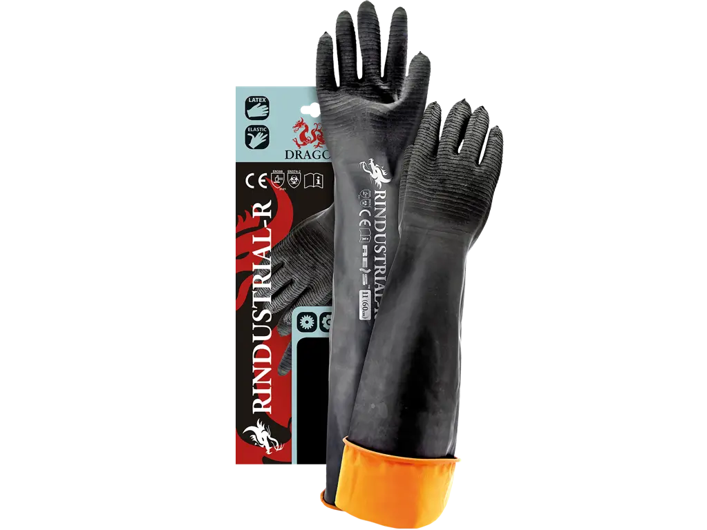 Guanti di protezione chimica Industrial in lattice lunghi 60 cm – PWSTORE