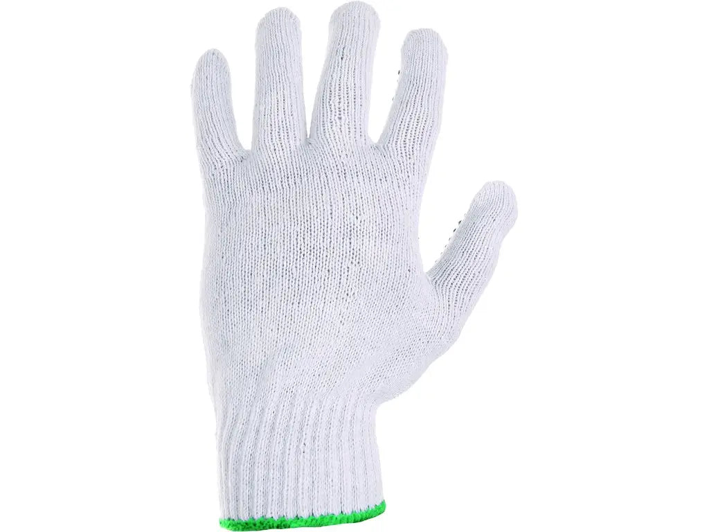 Guanti FALO in tessuto misto cotone/poliestere con puntinatura PVC e polsino elastico – Cat. I, EN ISO 21420 – PWSTORE