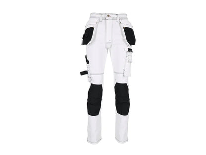 Jeans da Lavoro Denim Stretch Multitasche – Rinforzati, con Tasche per Ginocchiere