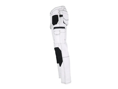 Jeans da Lavoro Denim Stretch Multitasche – Rinforzati, con Tasche per Ginocchiere