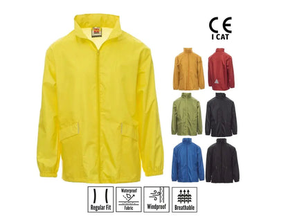 K-Way da lavoro WIND PAYPER disponibile nei colori giallo, camel, bordeaux, verde militare, grigio antracite, blu royal e blu navy.