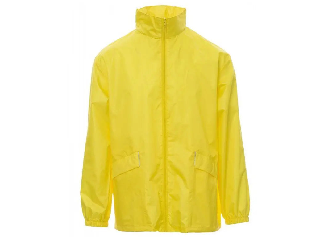 K-Way da lavoro WIND PAYPER giallo impermeabile antivento con cappuccio richiudibile.