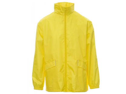 K-Way da lavoro WIND PAYPER giallo impermeabile antivento con cappuccio richiudibile.