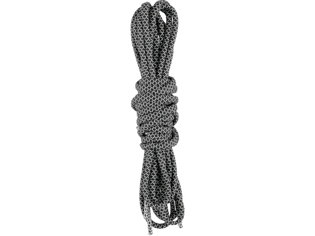 Lacci riflettenti neri arrotondati 130 cm per scarpe da lavoro – PWSTORE
