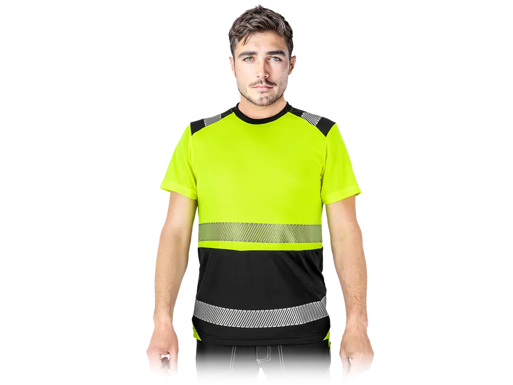 maglietta lavoro alta visibilità rete traspirante