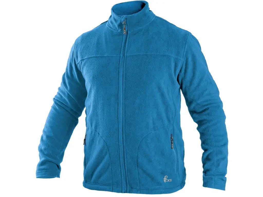 Felpa in micropile da lavoro GRANBY uomo con zip, Royal