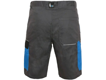 Pantaloncini leggeri da lavoro Zefyro grigio blu vista posteriore