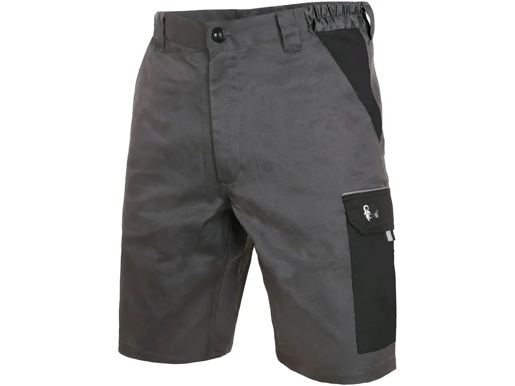 Pantaloncini leggeri da lavoro Zefyro grigio nero per edilizia e logistica