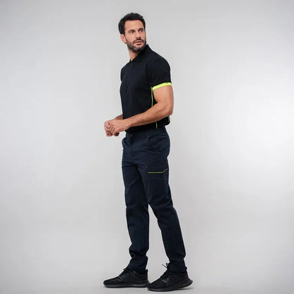 pantalone da lavoro elasticizzato uomo zurigo light indossato vestibilità slim