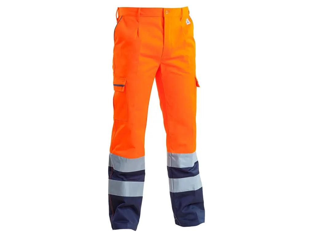 pantaloni alta visibilità bi colore con tasconi laterali